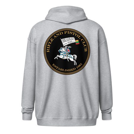 Headley Shooters Unisex zip hoodie (With Back Print Logo)